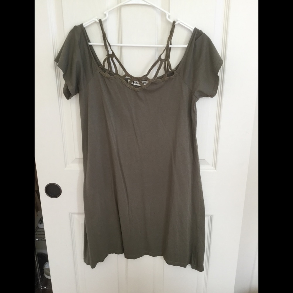 olive green Michael Stars dress
